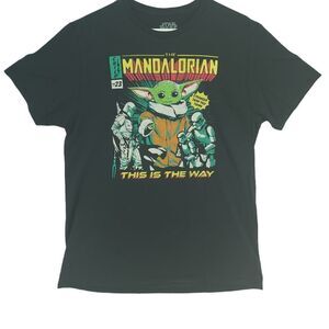 NWT Star Wars Mandalorian Large Black Graphic T-shirt